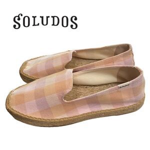 SOLUDOS Platform Smoking Slipper Coral Madress Espadrille Loafers NEW 9